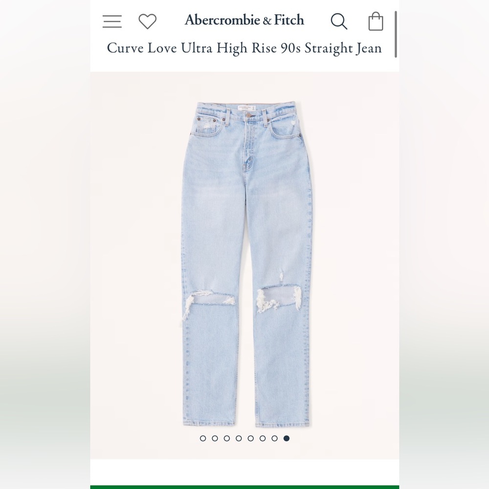 Abercrombie Curve Love ultra high rise 90’s jeans